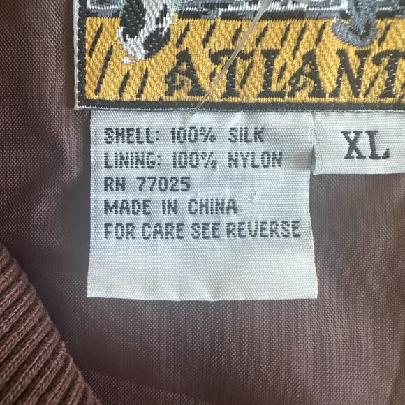 Vintage Big Cat Silk Jacket Animal Print Jaguar Bomber Jungle 80s 90s - Picture 13 of 16